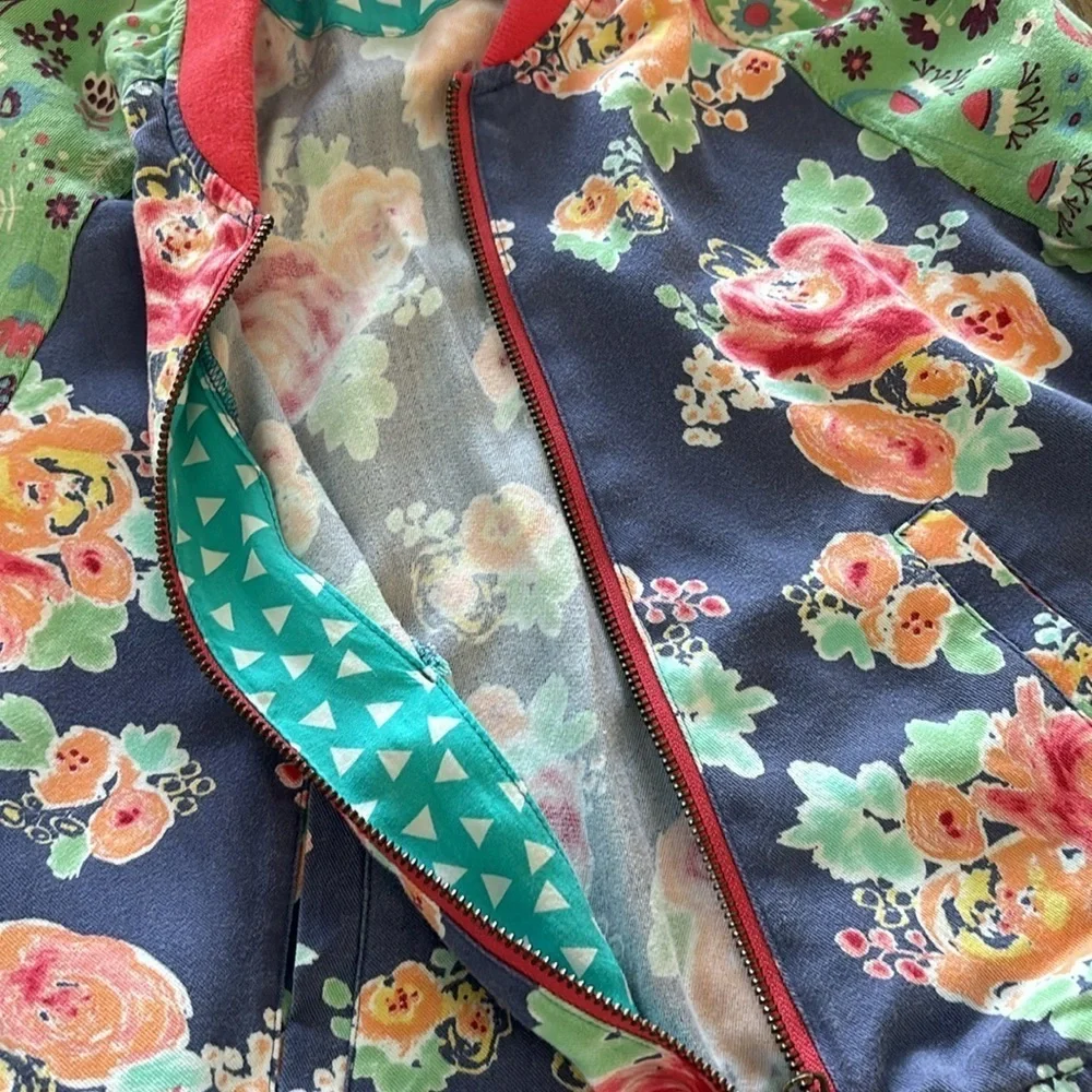 Matilda Jane Mixed Print Jacket. Girl’s Sz 10 | Cabin Night | Purple | Green EUC